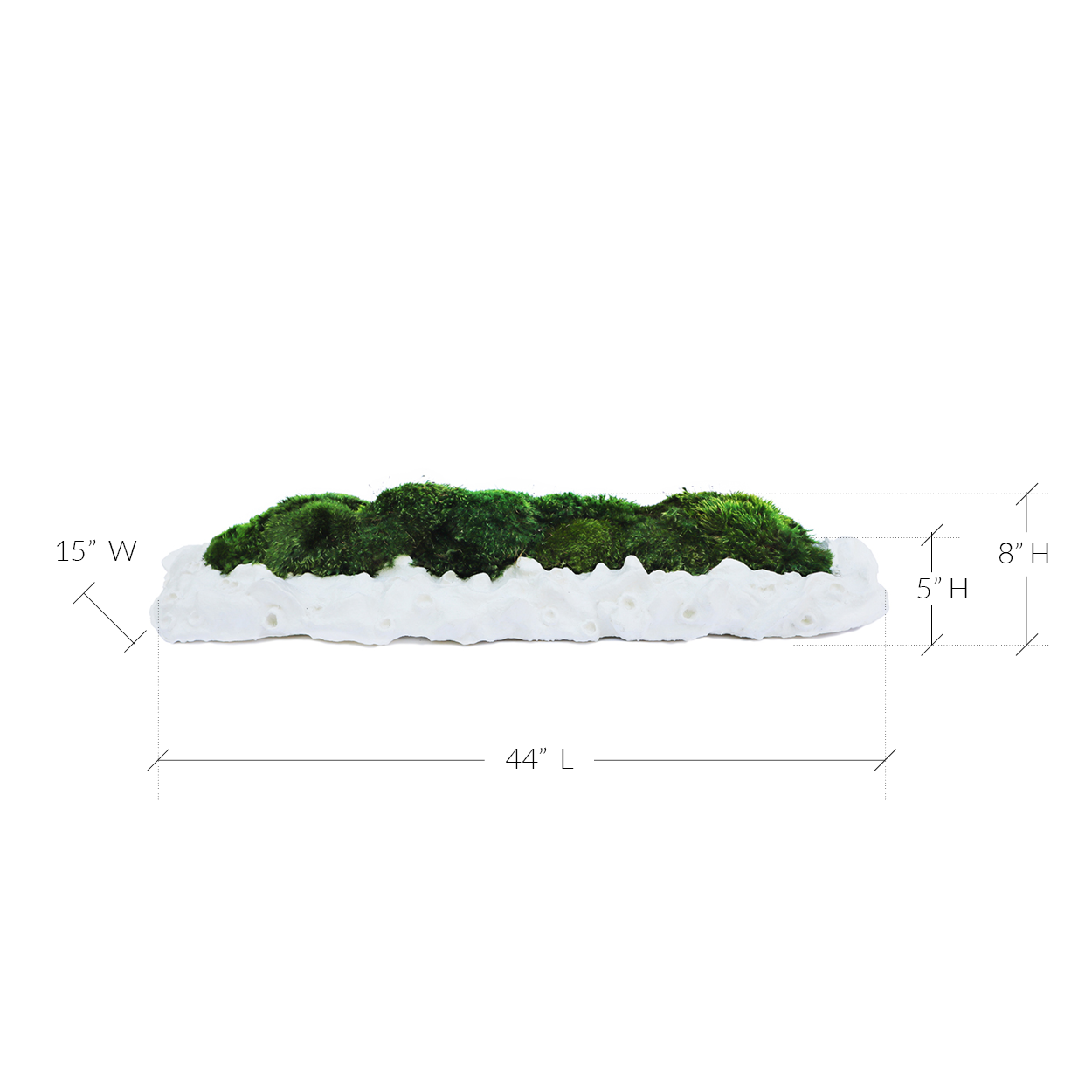 Julieta Teppa - One of a Kind White No.8 Trough Moss