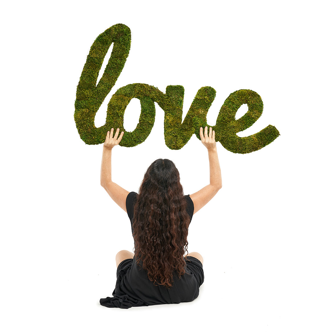 Moss Sign - "Love" Cursive