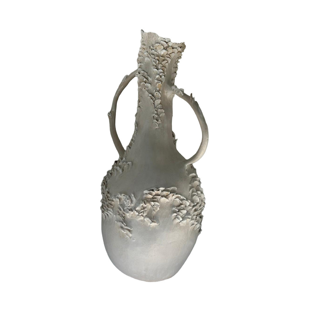 Ancient Sea White Amphora by Consuelo Becerra