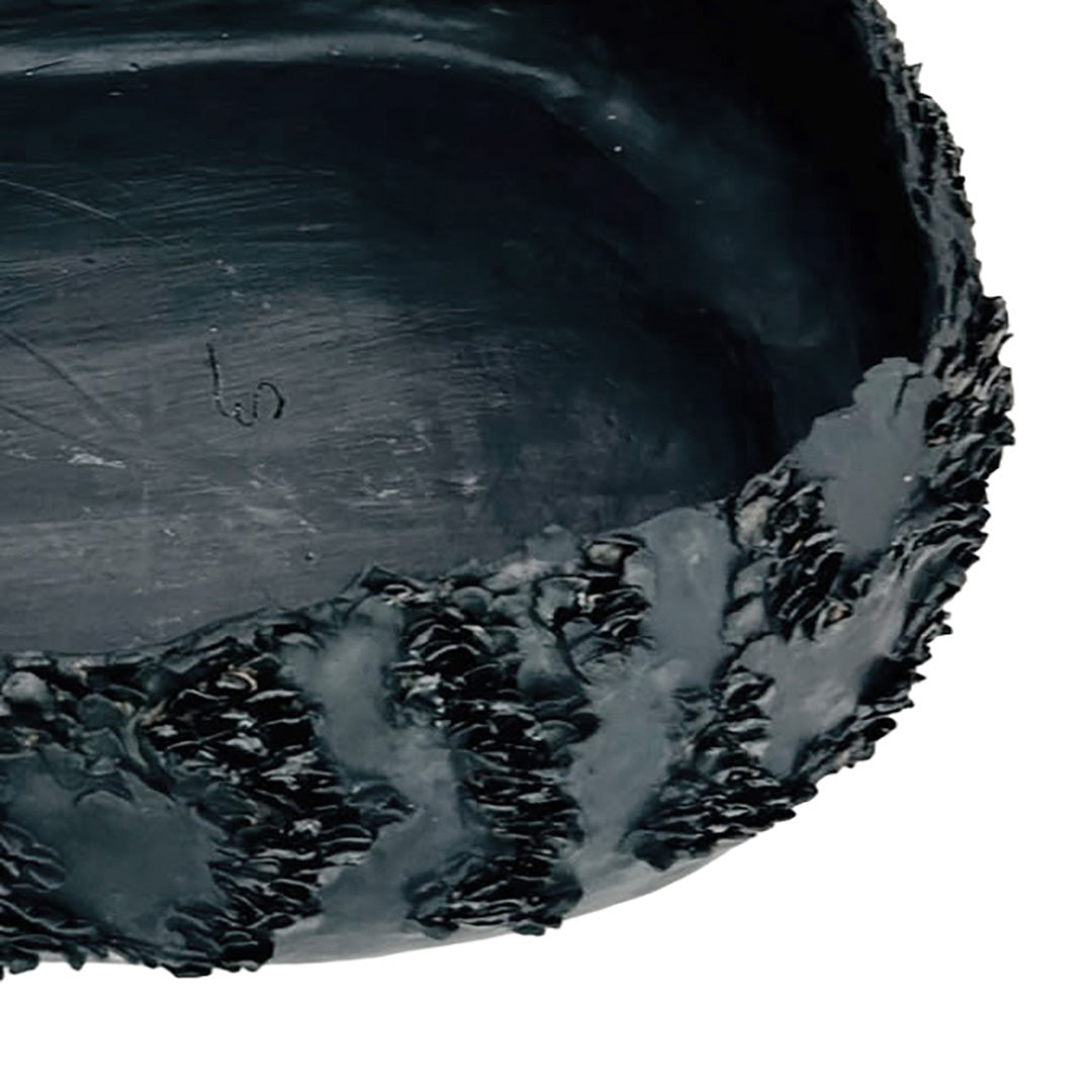 Ancient Sea Black Oval by Consuelo Becerra