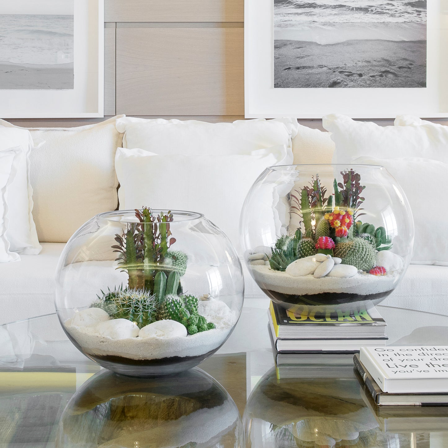 Fishbowl Glass Terrarium - White