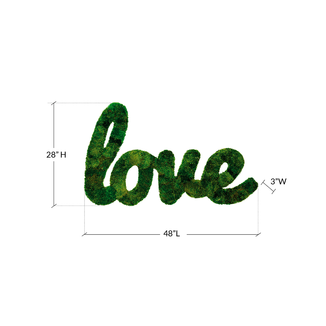 Moss Sign - "Love" Cursive
