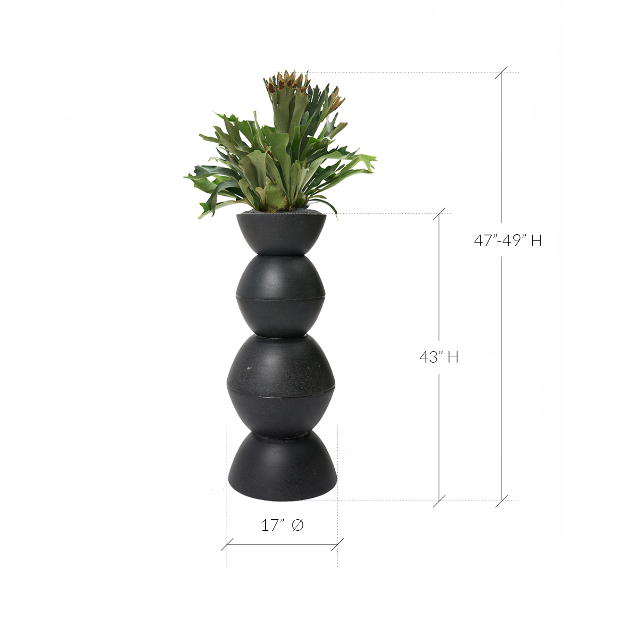 Totem Sculpture Black 6