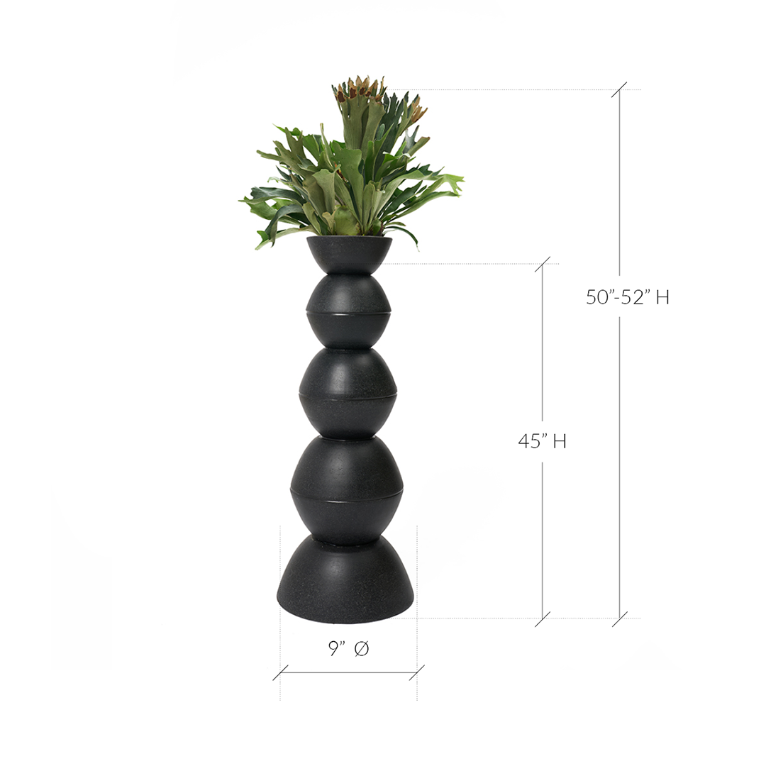Totem Sculpture Black 8