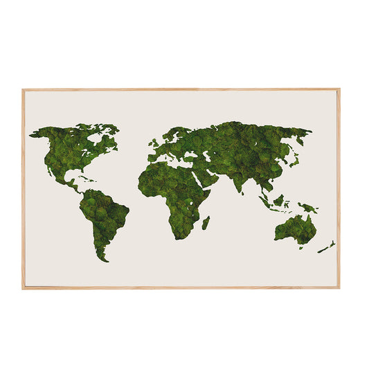 Moss World Map 4' x 6'