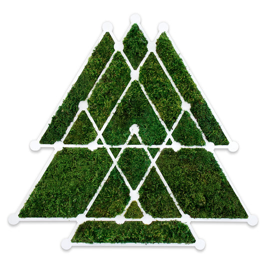 Moss Sacred Geometry - Triangular Overlays (30" H x 30" W)