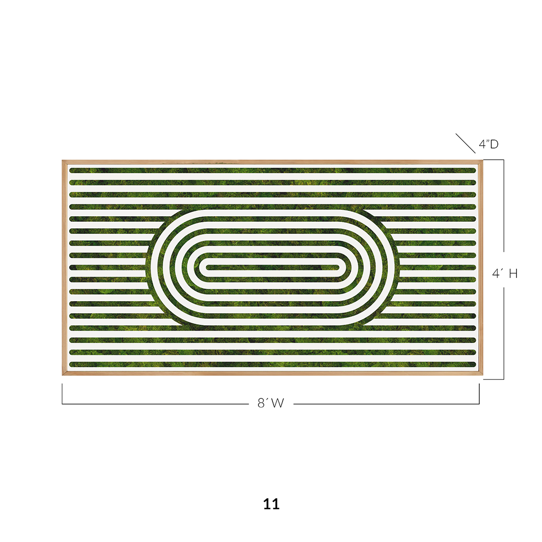 Moss Art - Optical Collection - No. 11 (8' H x 4' W)