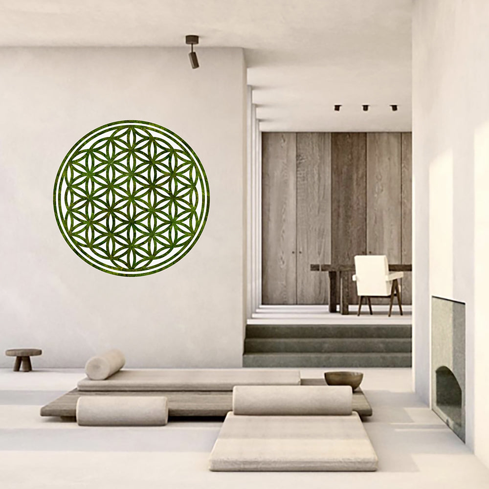 Optical Moss Art - Flower of Life (4' Diameter)