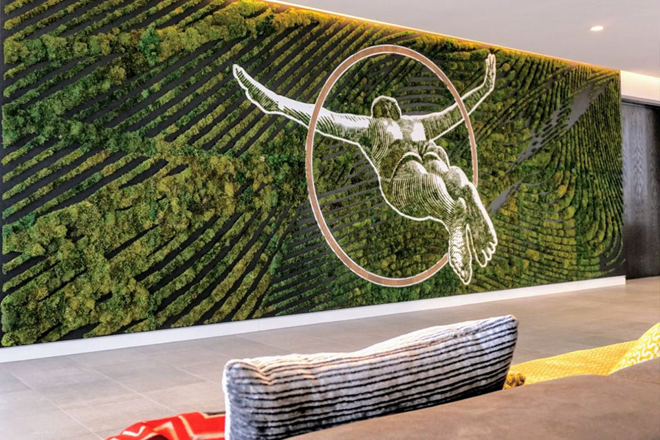 Indoor Moss Murals for Luxury Hotels
