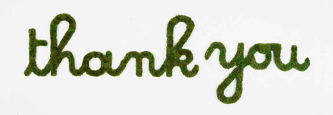 Custom Moss Letters in Cursive and Block Letters