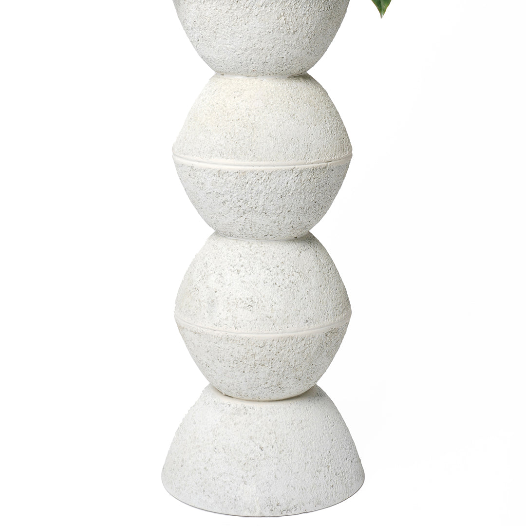 Totem Sculpture White 6 Philodendron Billietiae