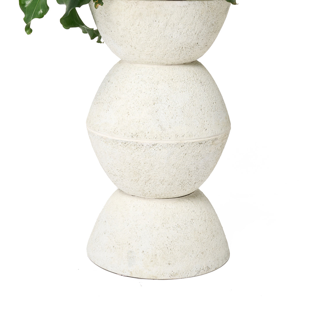 Totem Sculpture White 4 with Anthurium Ruffles