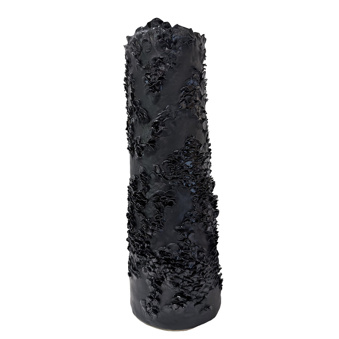 Ancient Sea Black Vase by Consuelo Becerra