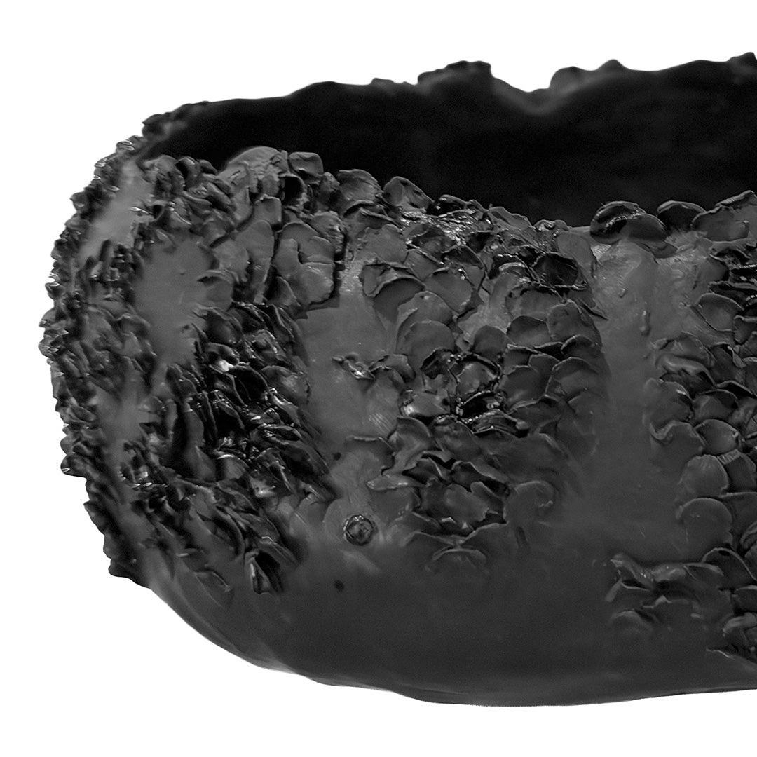 Ancient Sea Black Oval by Consuelo Becerra