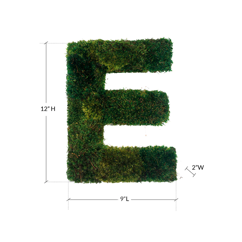 Moss Sign - By Letter - Block Letters Plant the Future