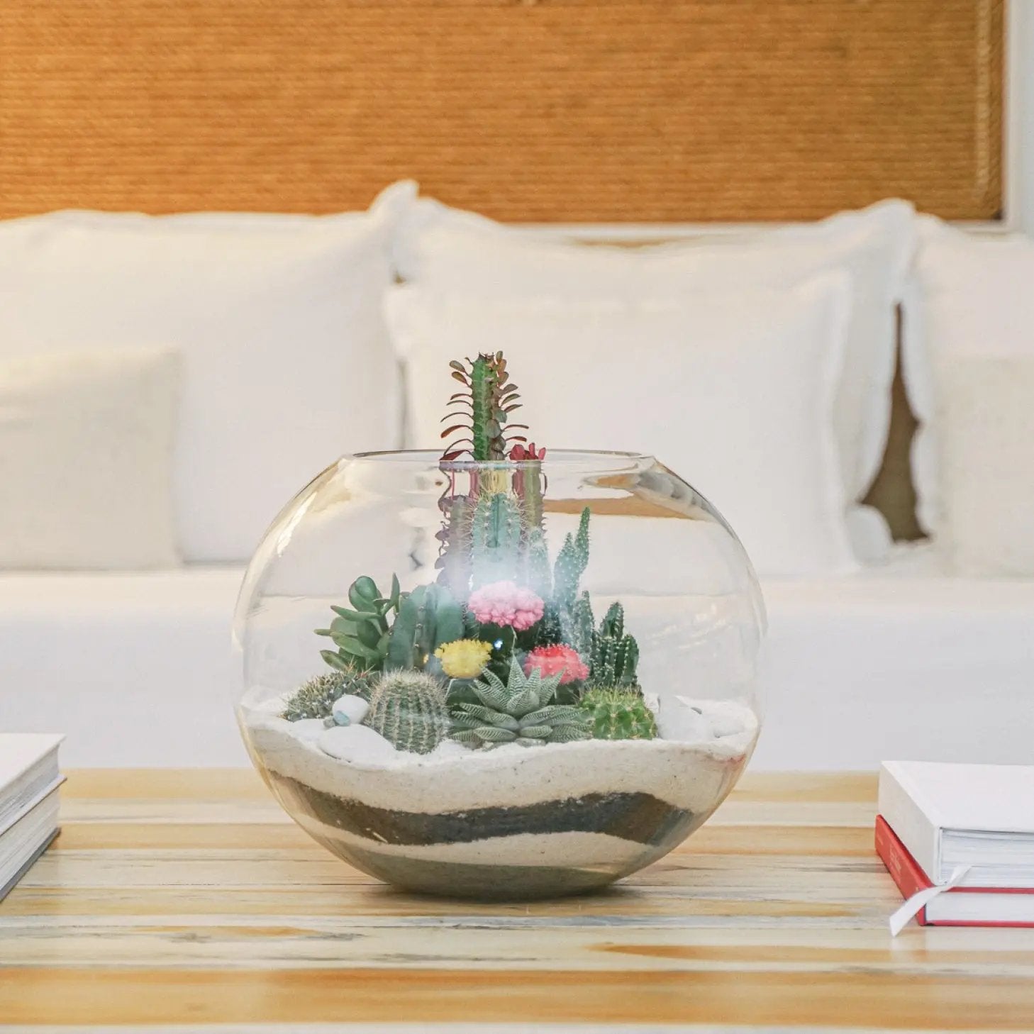 succulents in fish bowl Fishbowl Glass Terrarium