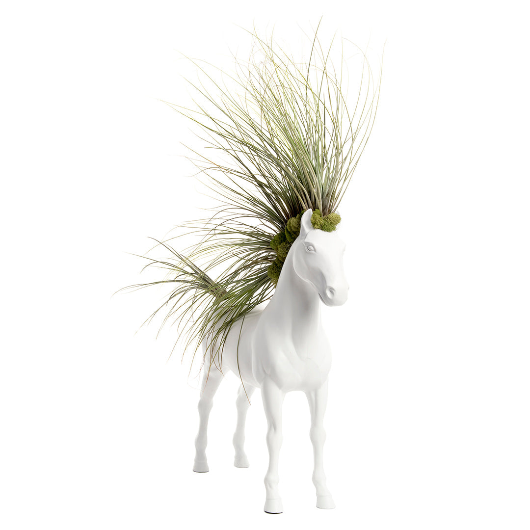 Upcycled Toy Horse Figurine - Large Standing - Juncea Airplants Plant the Future