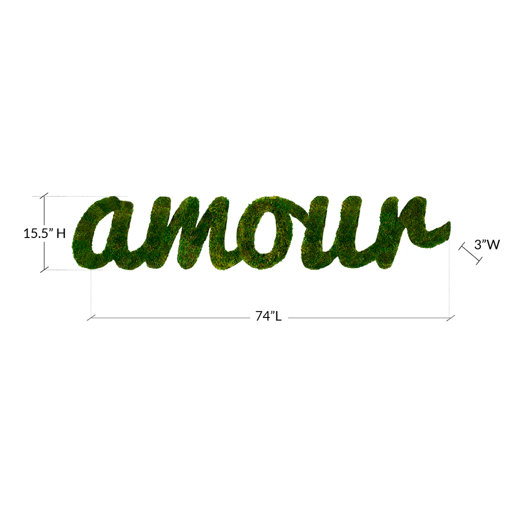 Moss Sign - "Amour" Cursive