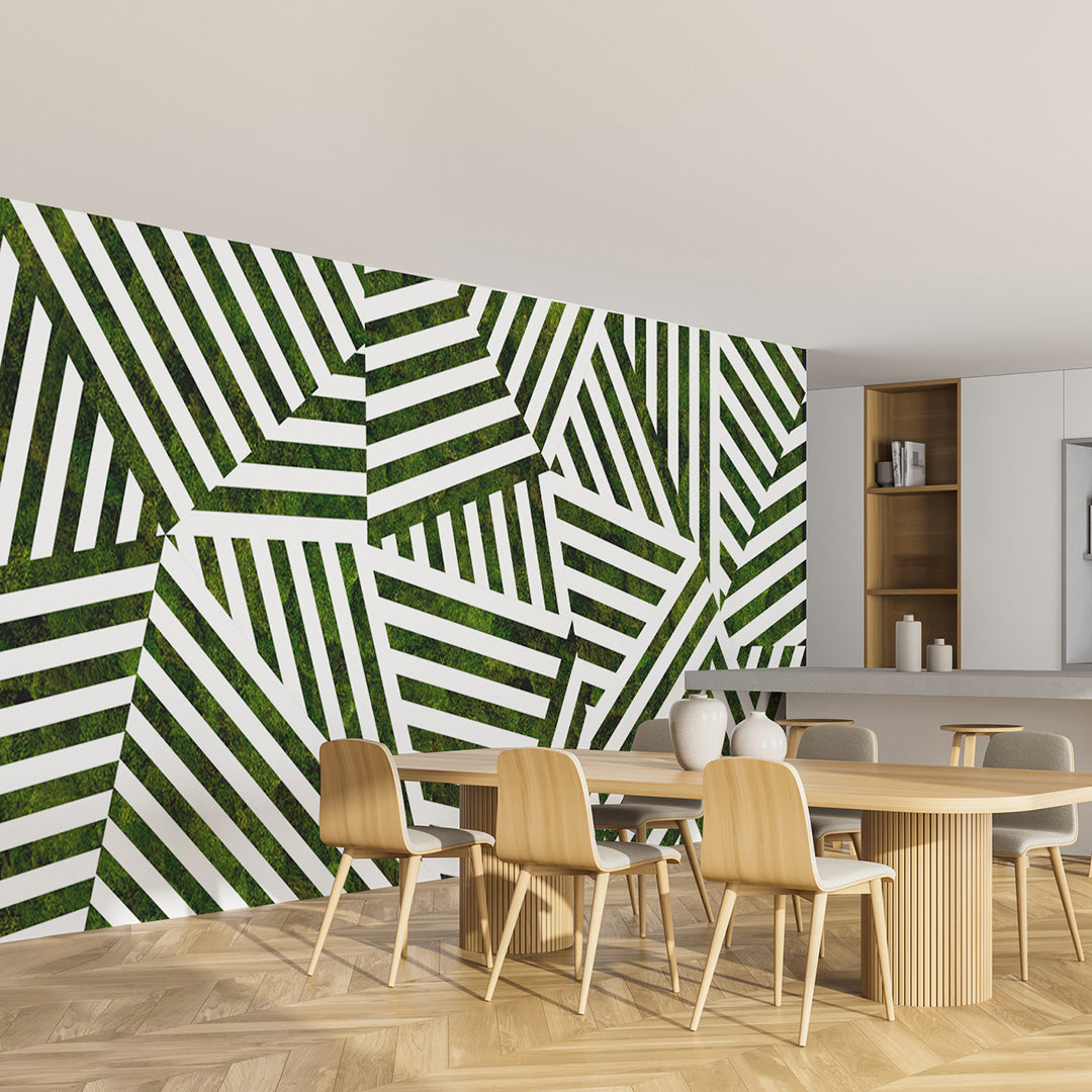 Line Design Mural Moss Mural Linear Designs – PLANT THE FUTURE