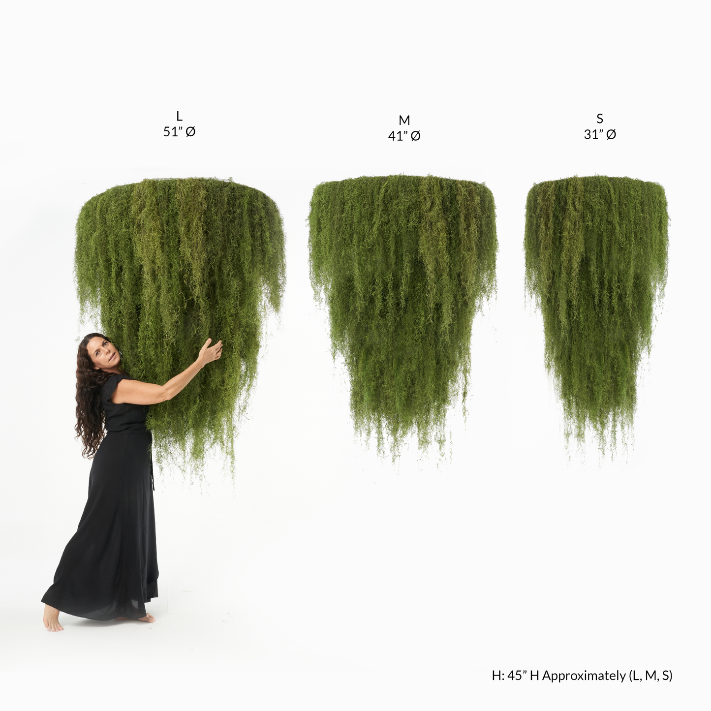 Spanish Moss Hanging Garden  - 3 Tier