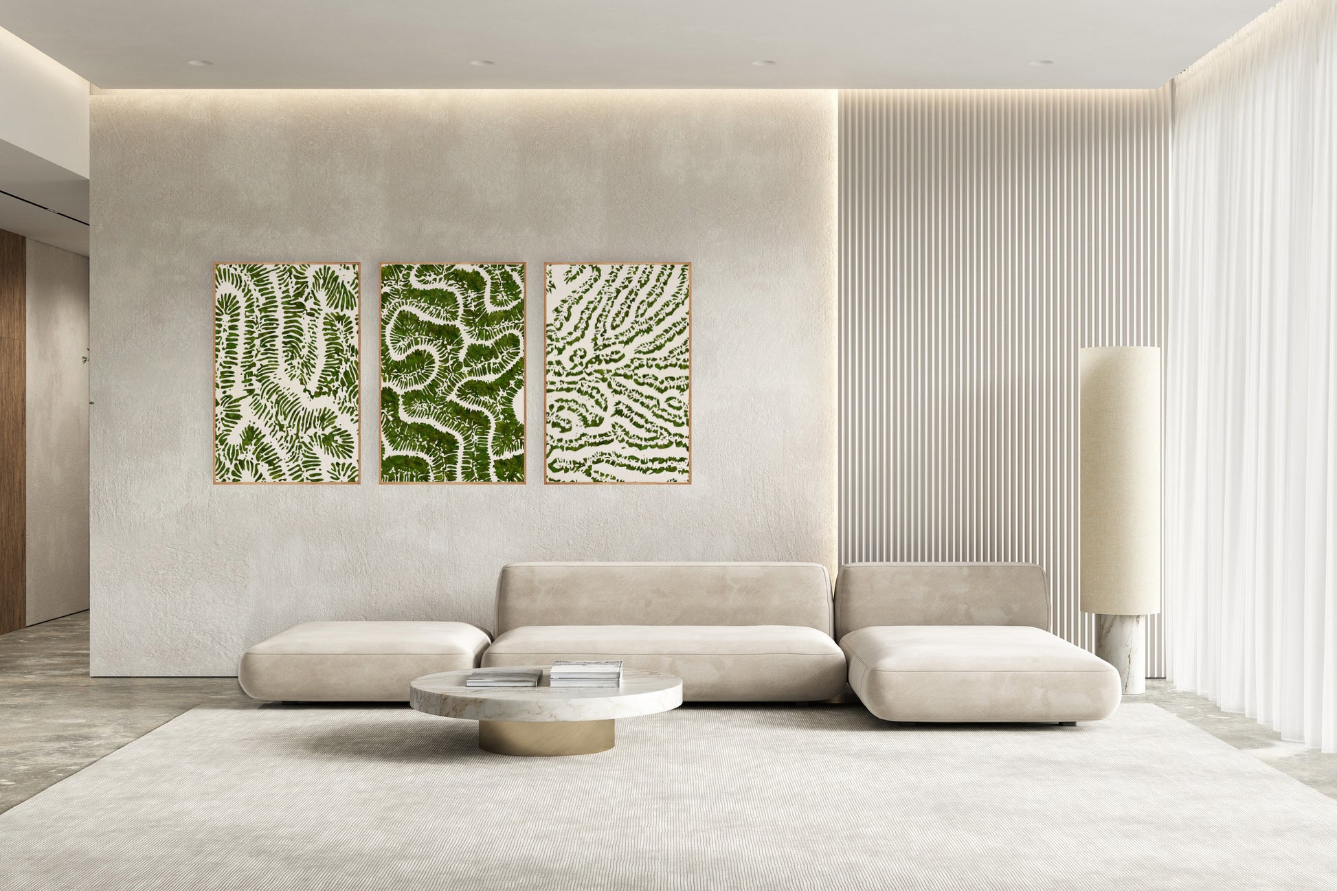 Moss Art - Coral Series No. 004 (6'x 4')