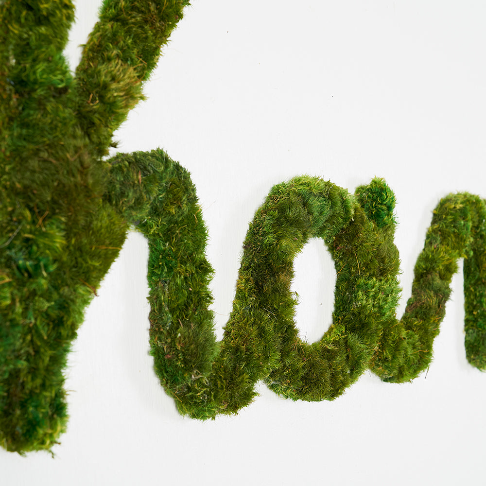 Moss Sign - "Thank You" Cursive 