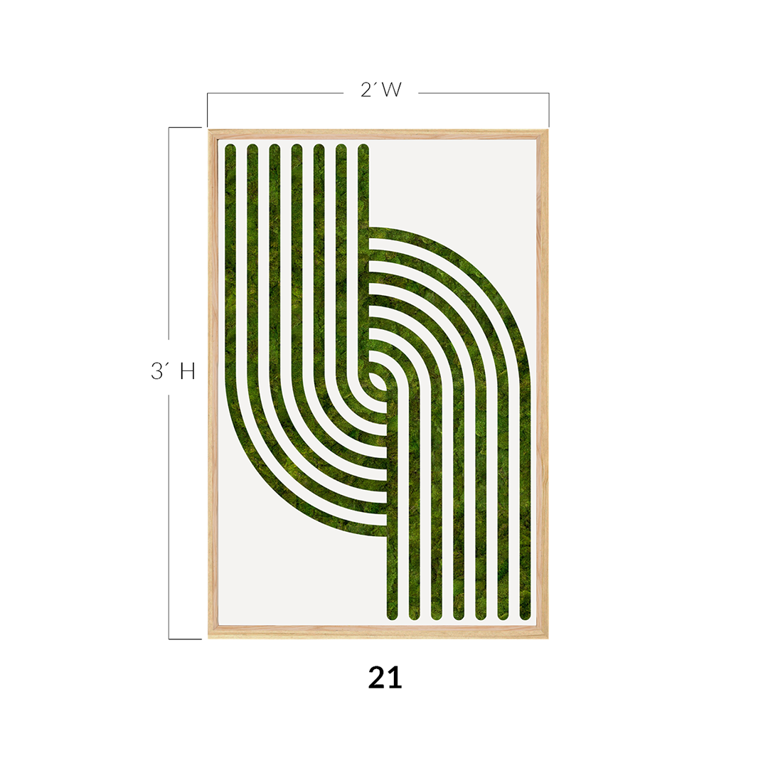 Moss Art - Optical Series No. 014 (3' x 2')