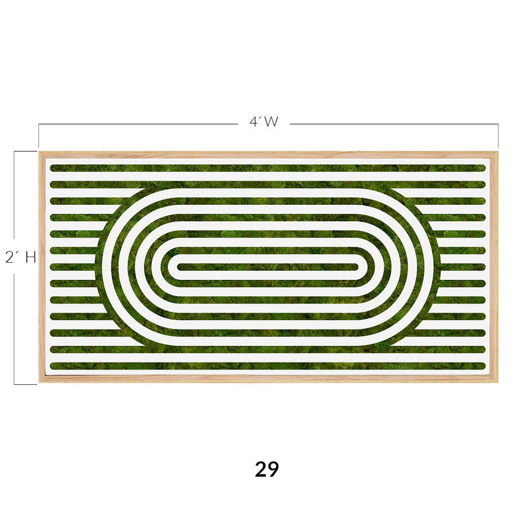 Moss Art - Optical Series No. 018 (2' x 4')