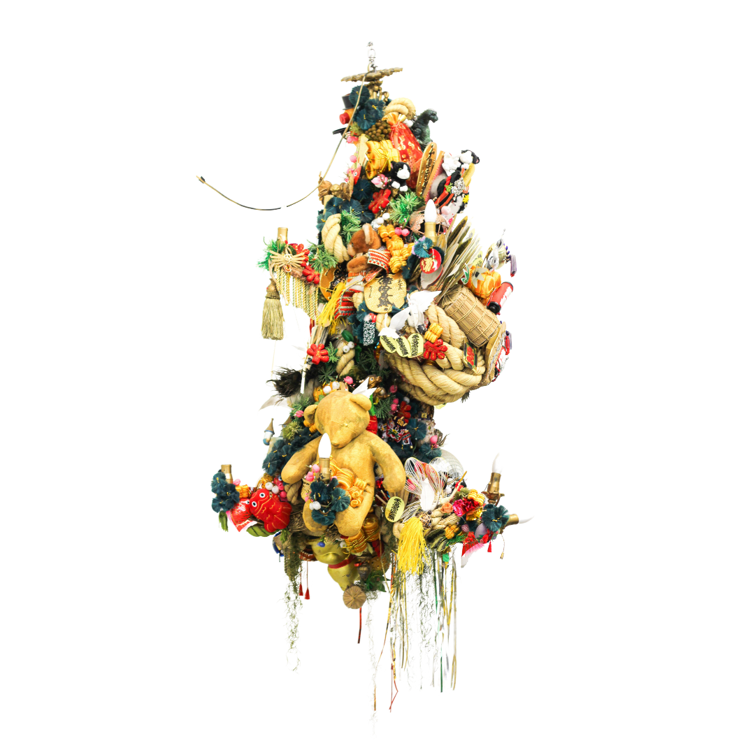 Green Junk Chandelier (4' x 2')