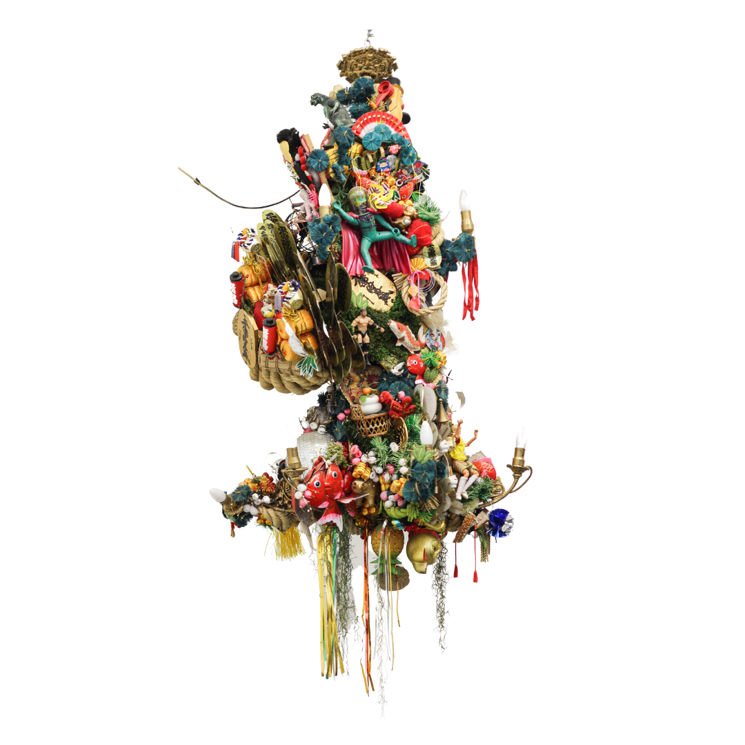 Green Junk Chandelier (4' x 2')