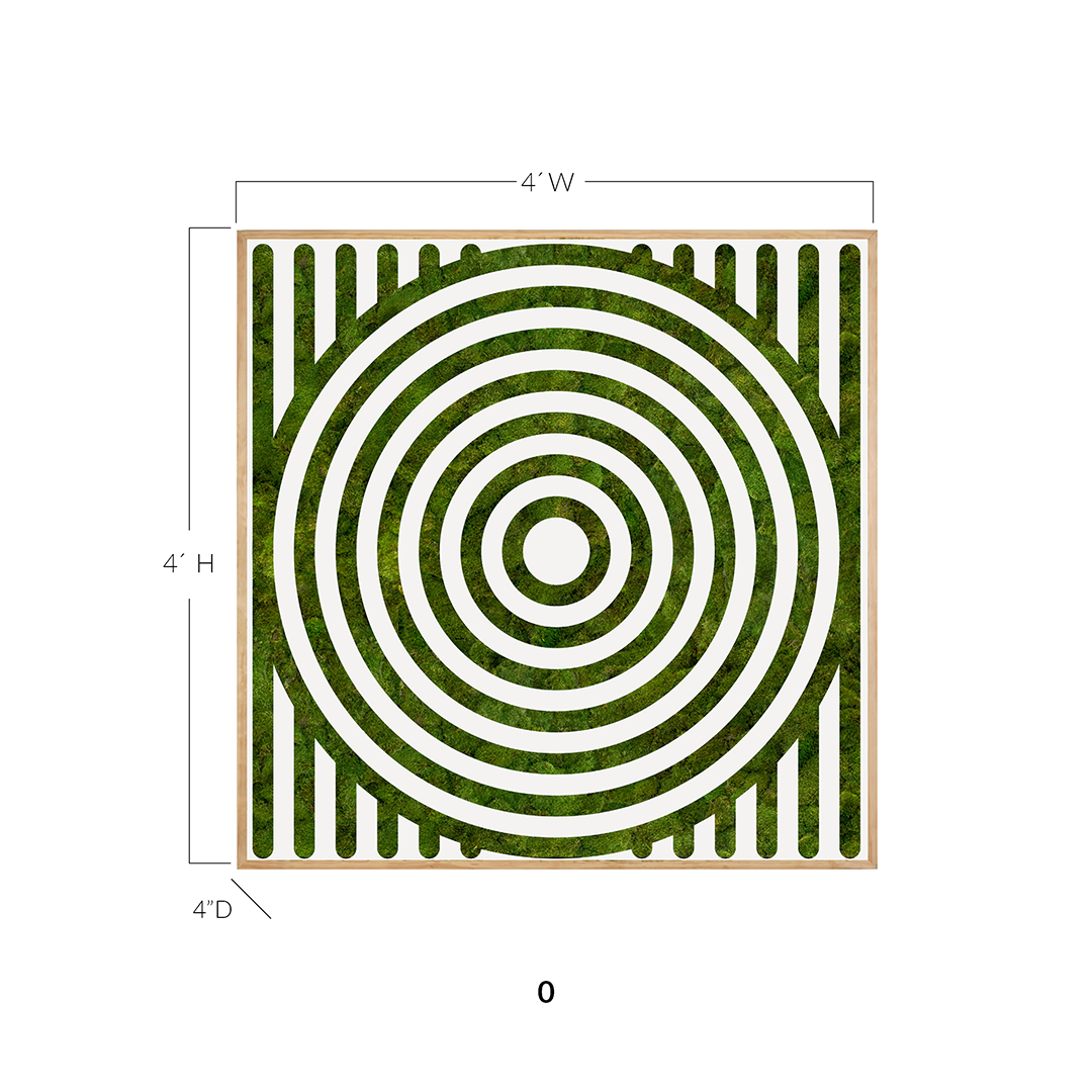 Moss Art - Optical Series No. 001 (4' x 4')