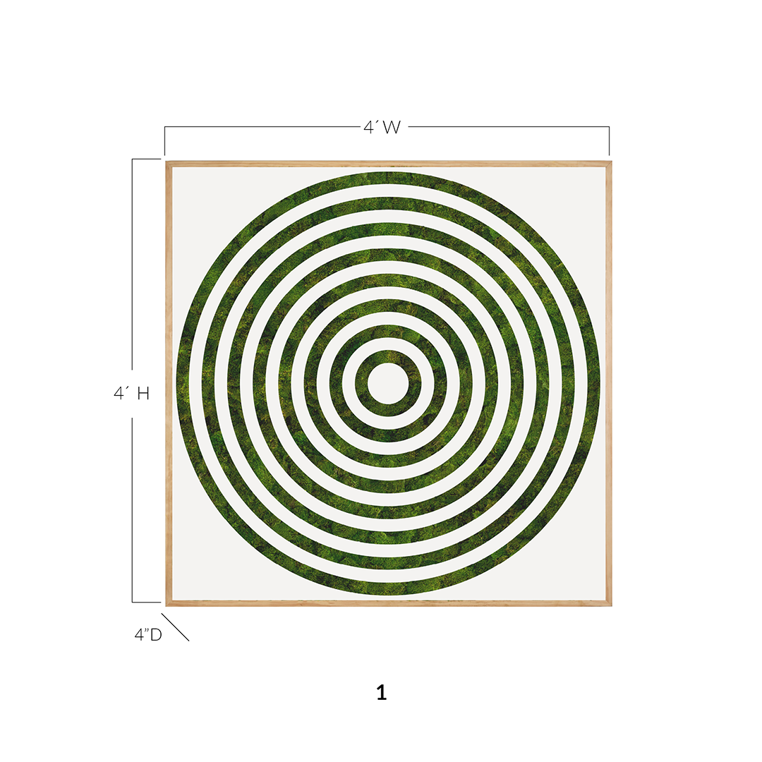 Moss Art - Optical Series No. 002 (4'x 4')