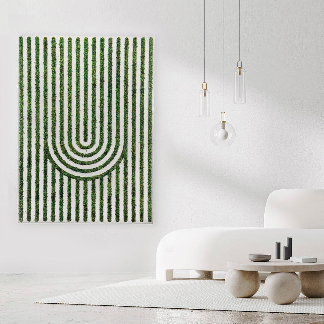 Optical Moss Art - Disruption (3’ 8” x 5’ 4”)