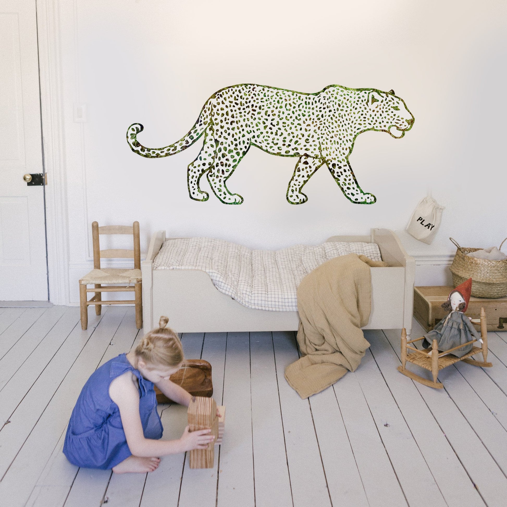 cheetah hanging planter Sacred Animal Collection