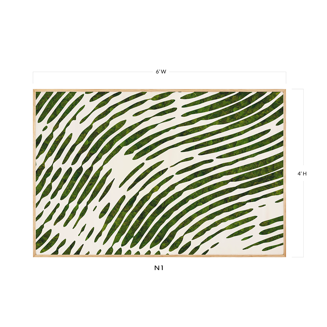 Moss Art - Aqua Series No. 001 (4'x 6')