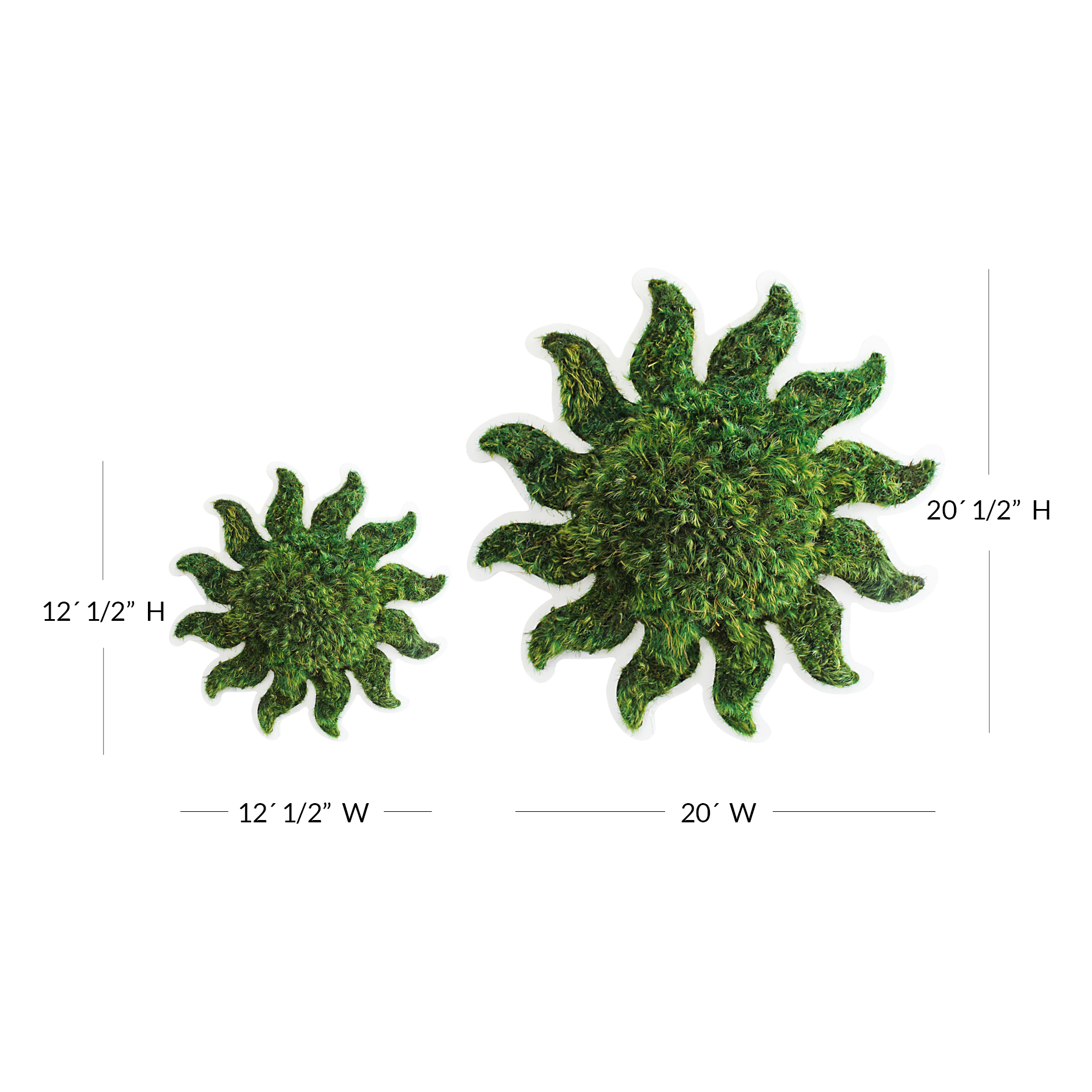 Sun - Moss Wall Decor