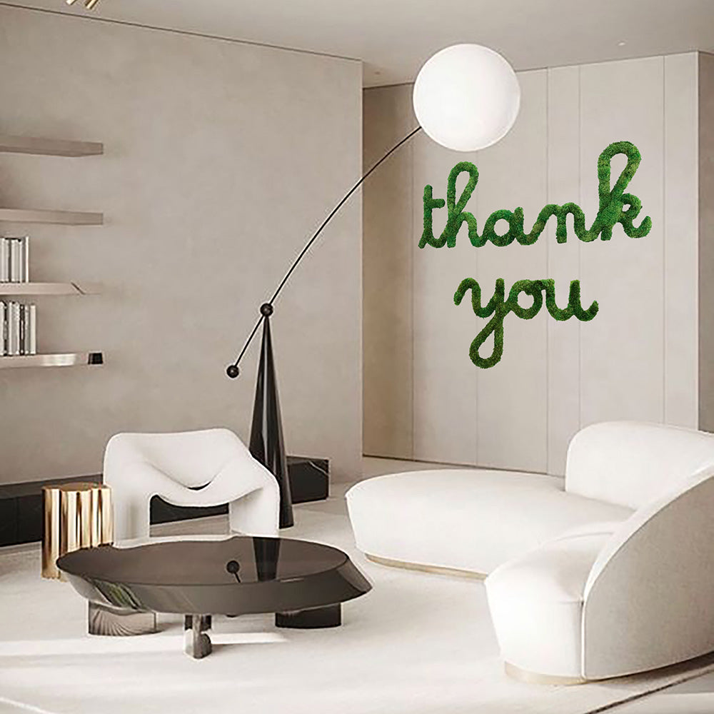 Moss Sign - "Thank You" Cursive 