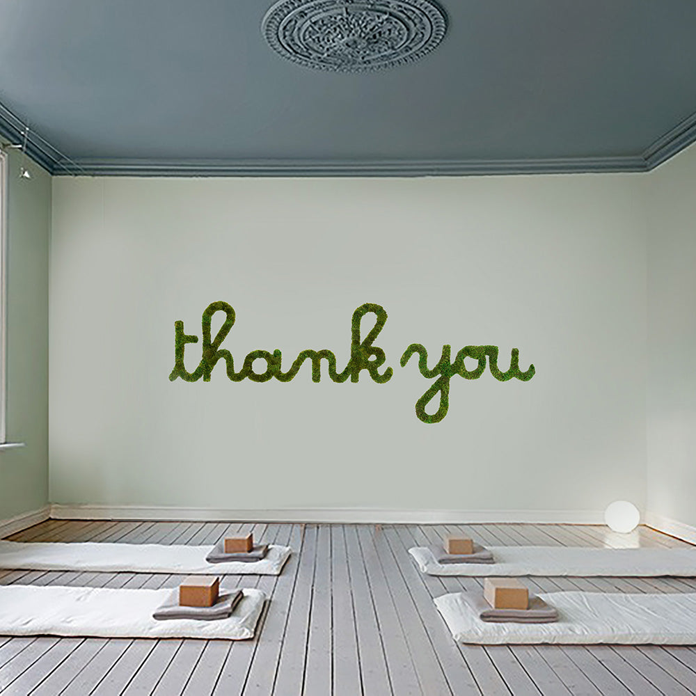Moss Sign - "Thank You" Cursive 