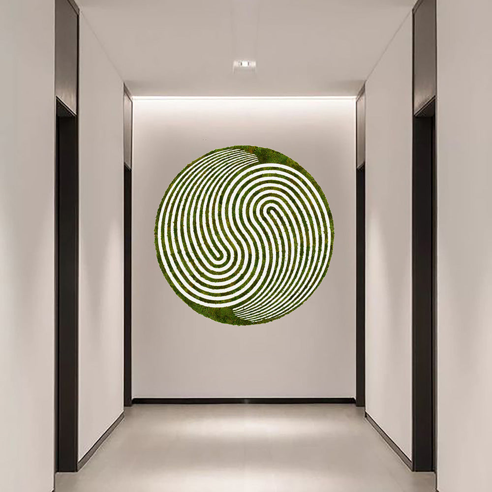 Optical Moss Art - Yin Yang
